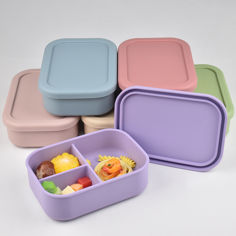 Baby Food Category - 3칸 식품 등급 실리콘 벤토 도시락