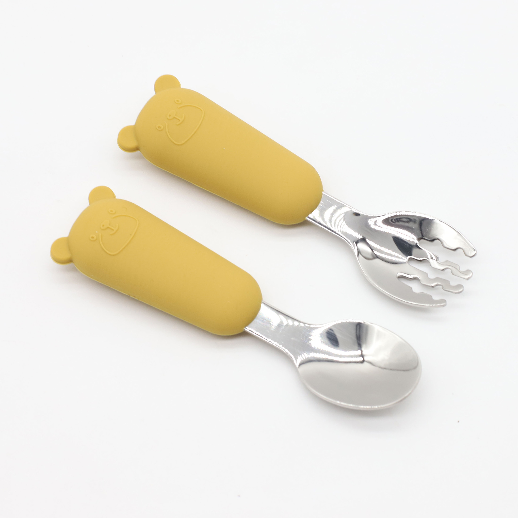 Baby Food Little Spoon - 작은 곰 만화 스테인리스 스틸 스푼