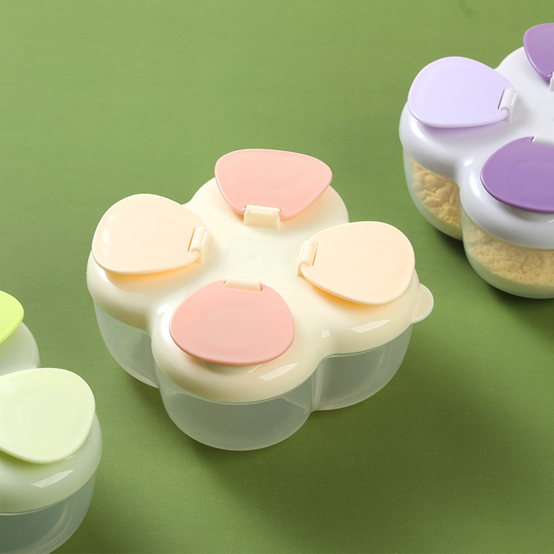 휴대용 클로버 4칸 분유 캐니스터, 원터치 뚜껑 밀폐형 - Baby Food Category 리뷰 및 가격