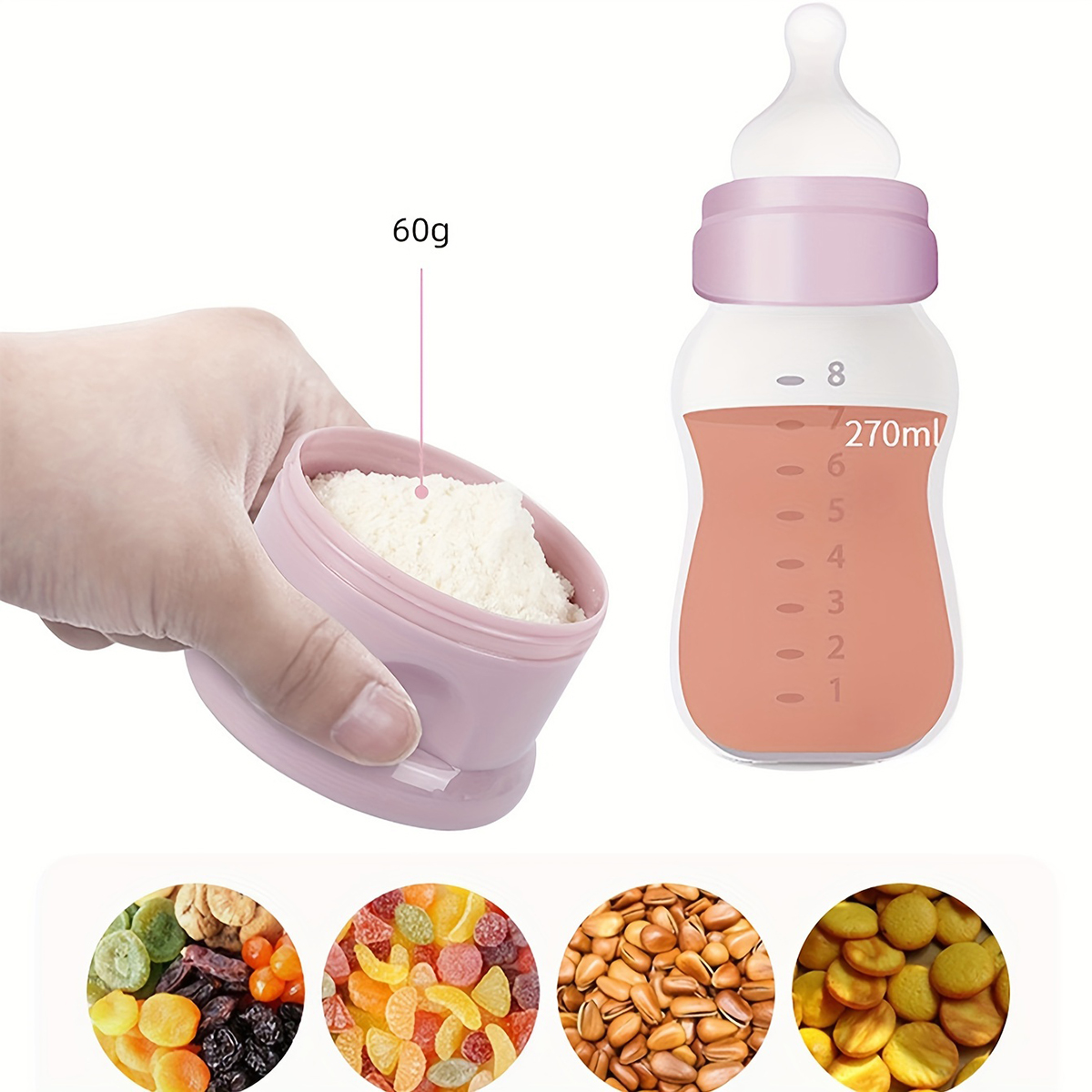 스트랩이 있는 대용량 아기 분유 용기, 분유 디스펜서, - Baby Food Category 리뷰 및 가격
