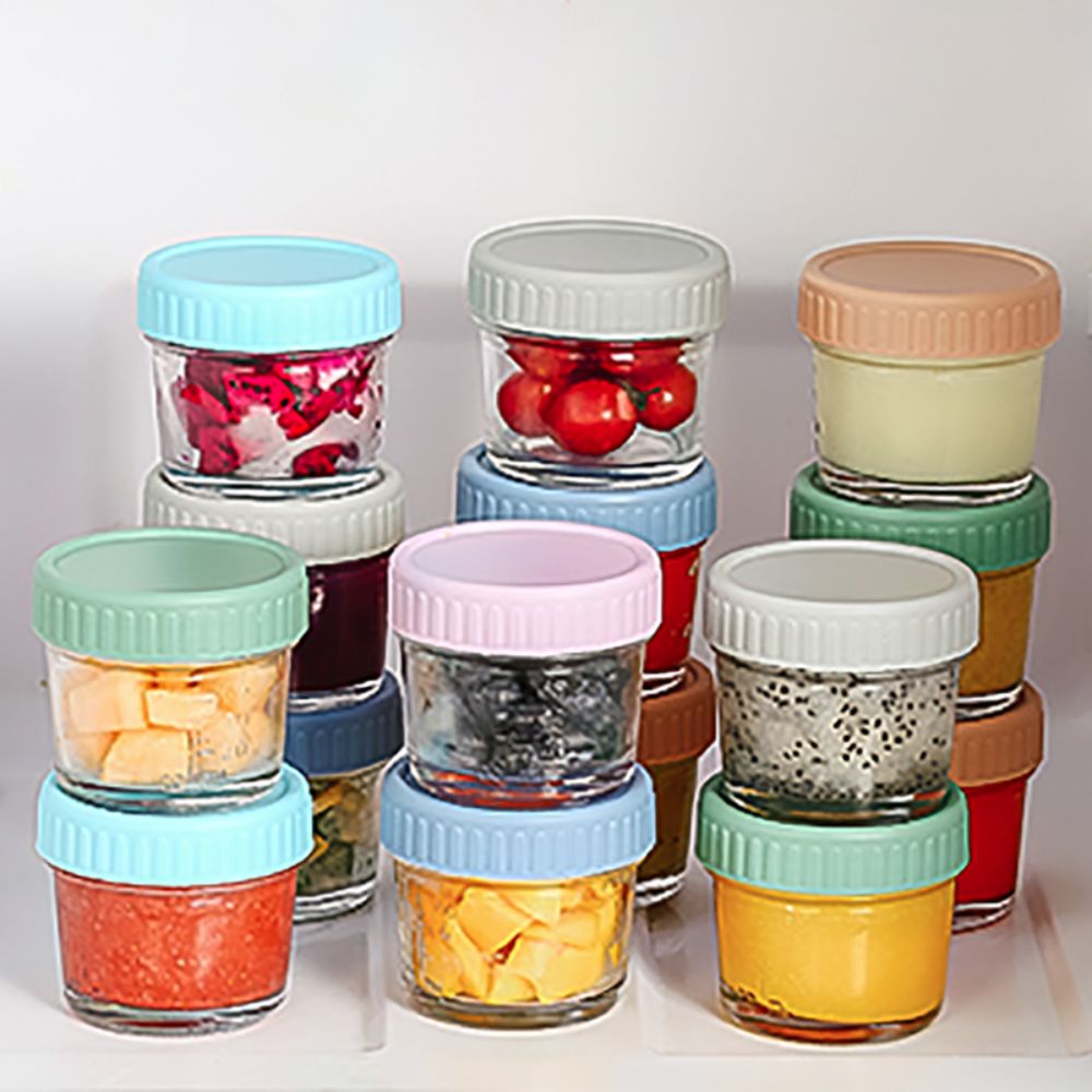 6개들이 유리 이유식 용기, 눈금 표시가 있는 재사용  - Baby Food Jar 리뷰 및 가격