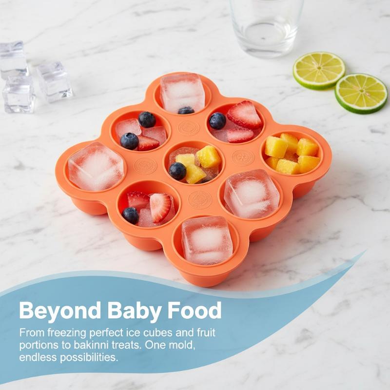 이유식 실리콘 용기 9칸 냉동 트레이 누수 방지 뚜껑  - Baby Food Category 리뷰 및 가격