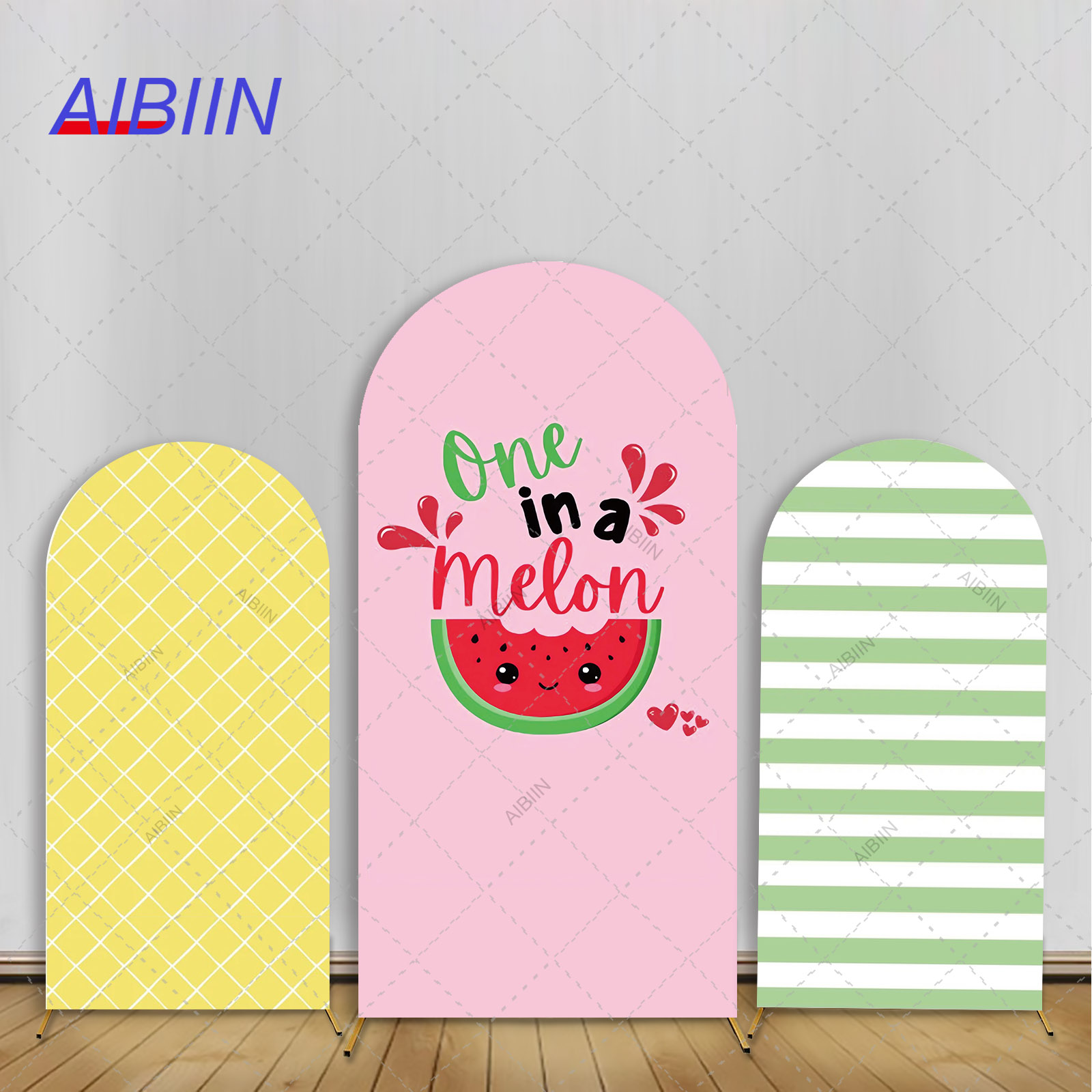멜론 아치 배경 커버의 여름 하나 노란색 격자 녹색 줄 - Baby Food Yellow 리뷰 및 가격