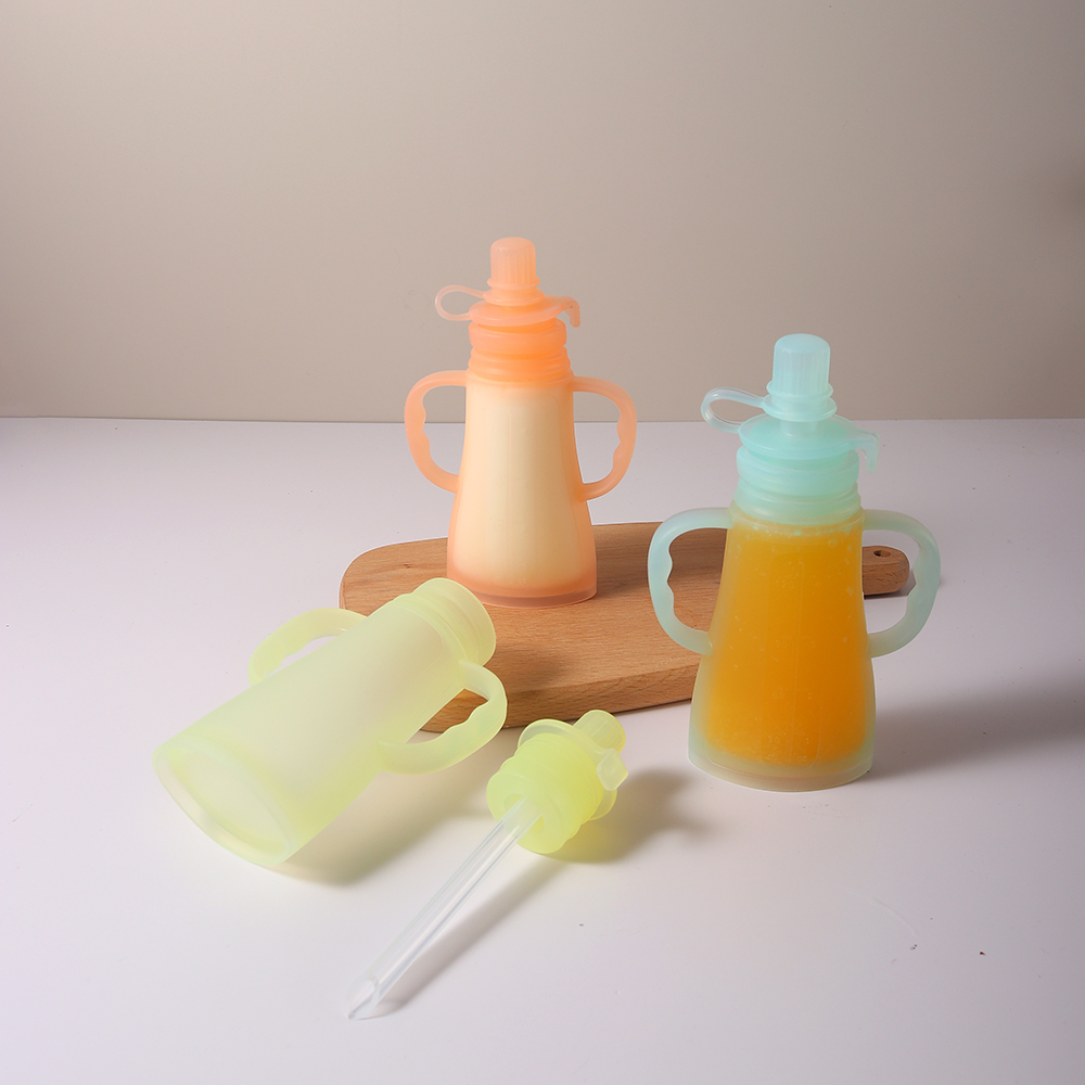 새로운 재사용 가능 실리콘 모유 저장팩, 누수 방지 흡 - Baby Food Jar 리뷰 및 가격