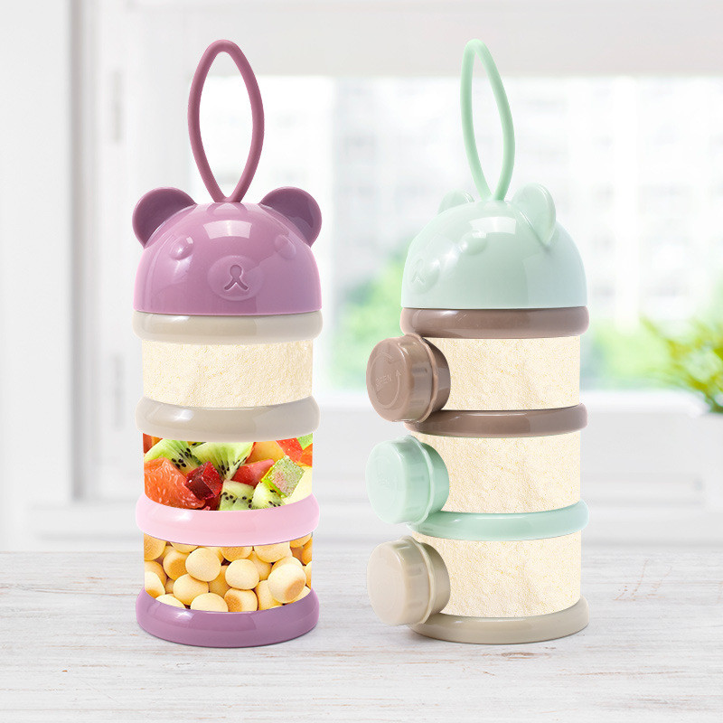 3/4 레이어 베어 베이비 밀크 파우더 컨테이너 휴대용 - Baby Food Category 리뷰 및 가격